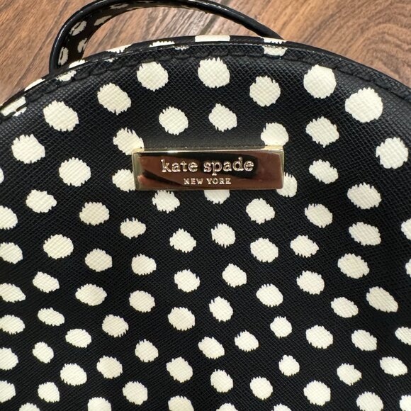 Kate Spade Laurel Way Printed Musical Polka Dot Black White Sammi Backpack Bag - Picture 5 of 6